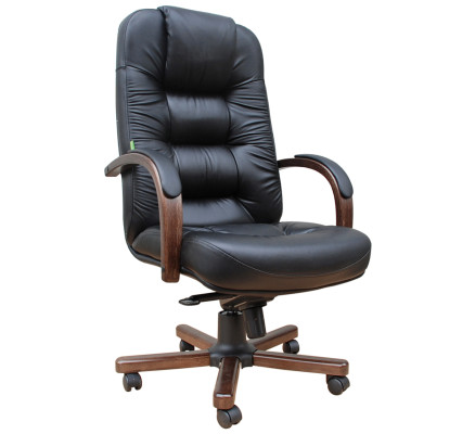 Рич лагуна мп искусственная кожа NAPPA черная/темный орех